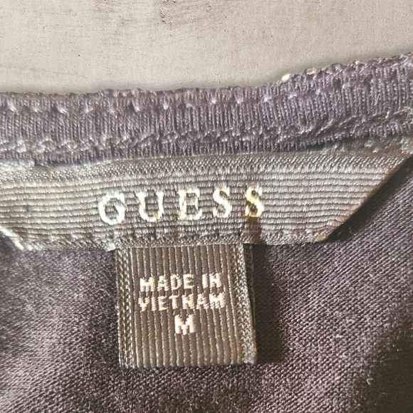 Guess Sweetheart Neckline Polka Dot Top Size Medium - Picture 4 of 5